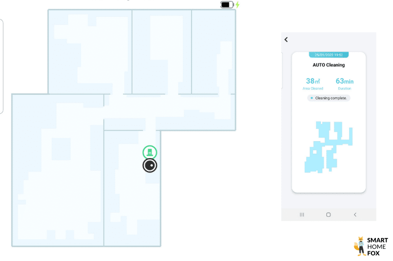 Карту квартиры можно увидеть в приложении Yeedi Vac App